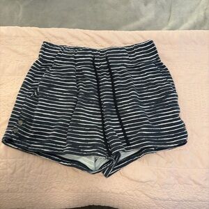 Maurices Navy and White Striped High Waist Shorts